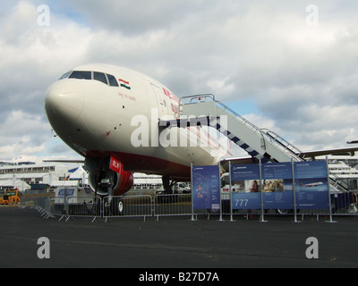 Boeing 777 auf Franborough internationale Airshow 2008 Stockfoto