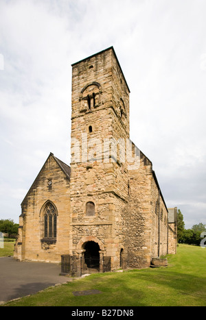 UK Tyne und tragen Sunderland Monkwearmouth St. Peters Kirche baute eine der ersten Stein Britains sächsische Kirchen Stockfoto