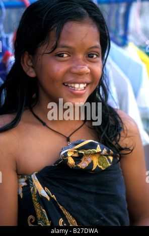 Urak Lawoi Mädchen Rawai Phuket thailand Stockfoto