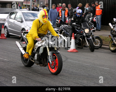 Biker im Ace Cafe in North West London, England, UK Stockfoto