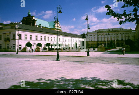 9. Juli 2008 - der Präsidentenpalast auf Krakowskie Przedmieście in der polnischen Hauptstadt Warschau. Stockfoto