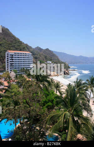 Das Dreams Resort Hotel legen Sie an der Küste in Puerto Vallarta Stockfoto