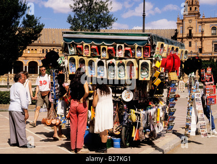 Spanien Sevilla Andalusien Plaza de Espana Stockfoto