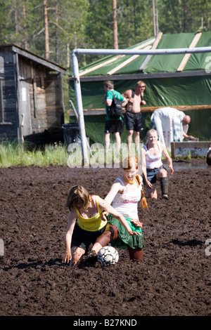 Sumpf-Fußball-WM-Turnier Hyrynsalmi Finnland Europa Stockfoto