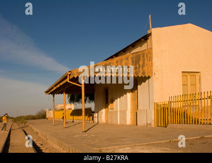 Verlassene Bahnhof in Vallecito, San Juan, Argentinien Stockfoto