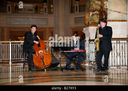 Jazz-Trio, Venetian Hotel, Las Vegas Stockfoto