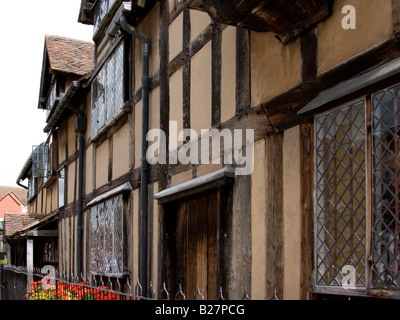 Shakespeares Geburtshaus auf Henley Street, Stratford on Avon, Warwickshire, England Stockfoto