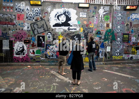 Britischen Street Graffiti in Waterloo London England Großbritannien UK Stockfoto