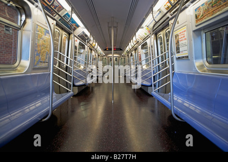 Innere des u-Bahn, New York City, New York, Vereinigte Staaten von Amerika Stockfoto