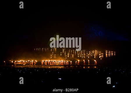 Impression Sanjie Liu bei einer light &amp; sound Show unter der Regie von Zhang Yimou Yangshuo China Stockfoto