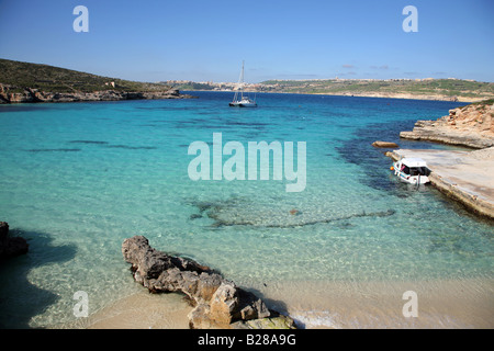 Die blaue Lagune Gozo Malta Stockfoto