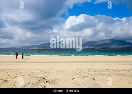 Luskentyre Strand, Blick auf den Sound von z., Isle of Harris Stockfoto