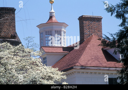 Dächer von Mount Vernon George Washington in Virginia. Foto Stockfoto