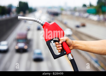 Gas-Pumpe-Düse Stillleben im Entdeckerpark und ich 5 Roanoke Überführung Stockfoto