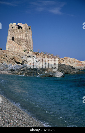 Torre di Bari, Bari Sardo Nuoro Sardinien Italien Stockfoto
