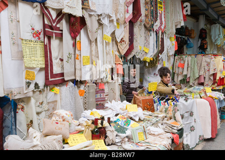 Kyrenia Lace-Shop am alten Markt, Pafos, Zypern Stockfoto