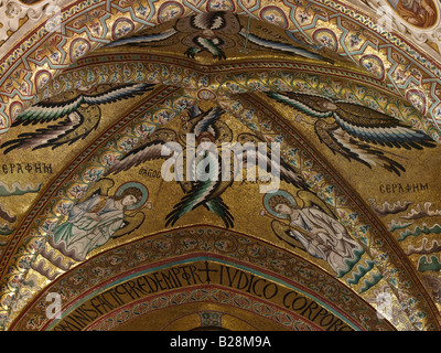 Cherubim und Seraphim Mosaik detail Stockfoto