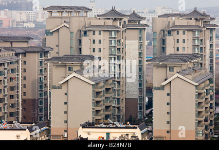 Ansicht von Wohnblöcken in Xian von Dayan Pagode China gesehen Stockfoto