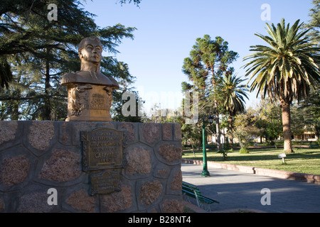 Büste von José de San Martín, Park, Cafayate Stockfoto