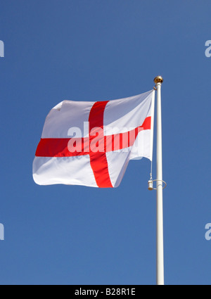 Saint George's Cross Flag, Cross of St George, Nationalflaggenhit von England, Großbritannien Stockfoto