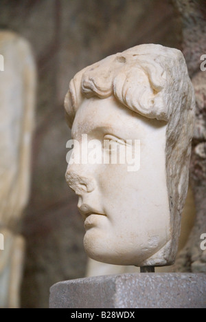 Apollo-Kopf, Side Museum, Antalya, Türkei Stockfoto