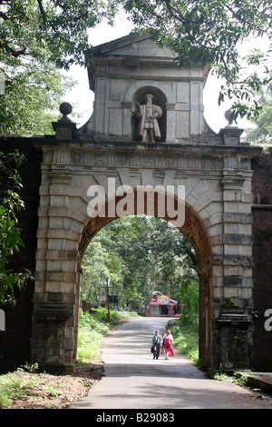 Der Vizekönig Arch, alten Goa Indien Stockfoto