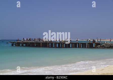Strand Santa Maria Insel Sal Kapverden Stockfoto