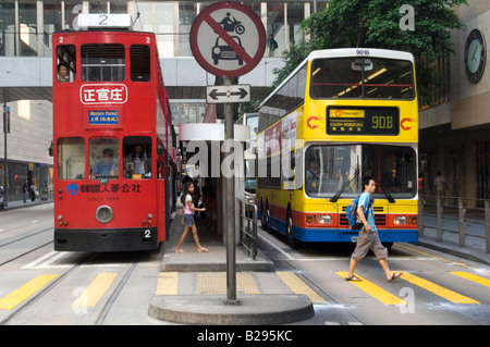 Hong Kong Hong Kong Island Straßenbahnen 27 10 2007 Datum Ref ZB726 114804 0020 obligatorische CREDIT Welt Bilder Photoshot Stockfoto