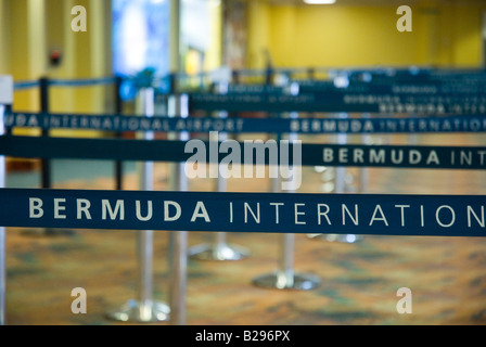 Das Zollgebiet im Bermuda internationaler Flughafen Stockfoto