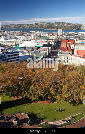 Herbst Bäume der Octagon Dunedin Otago Südinsel Neuseelands Stockfoto