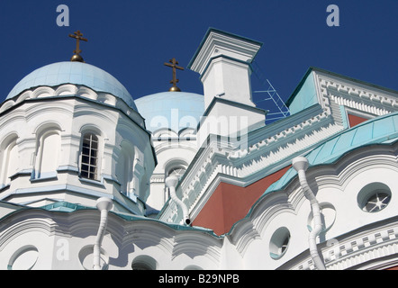 Platzieren Sie Kathedrale der Verklärung des Erlösers Valaam Land Russland Stockfoto