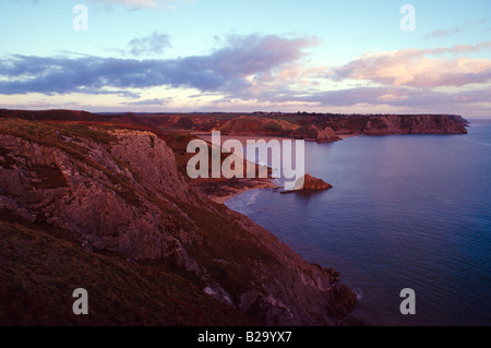 Drei Klippen ist eines Gowers malerischsten Strände wales Stockfoto