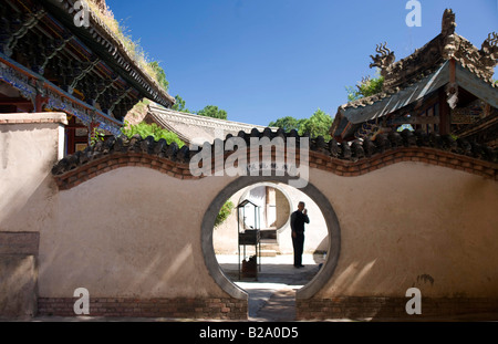 Gansu Provence Seidenstraße Tianshui Maiji Shan unsterblich Cliff-Tempel in China Stockfoto