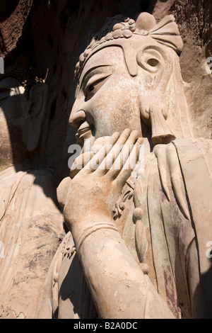 China Gansu Provence Seidenstraße Tianshui Maiji Shan Grotten Stockfoto