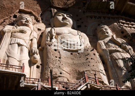 China Gansu Provence Seidenstraße Tianshui Maiji Shan Grotten Stockfoto