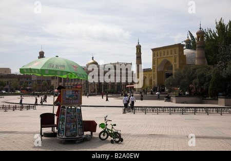 Silk Route China Xinjiang Provinz Kashgar Altstadt ID-Kah Moschee Stockfoto