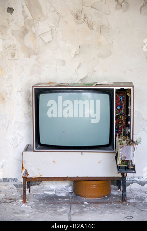 Fernsehen in einem alten Gebäude in Berlin-Deutschland Stockfoto