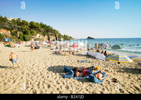Kefalonia Griechenland Platis Gialos weißer Strand Strand von Lassi Stockfoto