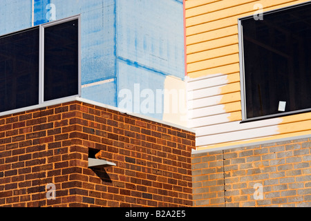 Bauindustrie / Domestic Häuser. Ein Haus ist im Bau. Stockfoto