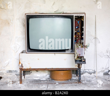 Fernsehen in einem alten Gebäude in Berlin-Deutschland Stockfoto