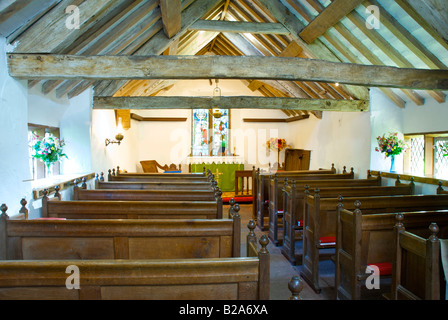 Winzige St Olaf Kirchenraum bei Wasdale Head, Nationalpark Lake District, Cumbria, England UK Stockfoto