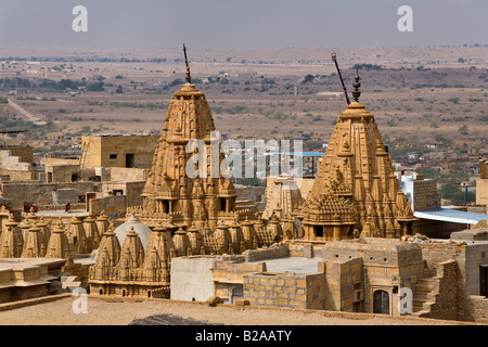 Der LAXMINATH Tempel ist eine hinduistische Struktur LAXMI befindet sich in JAISALMER FORT RAJASTHAN Indien gewidmet Stockfoto