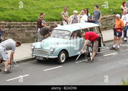 Dreharbeiten der Serie ITV1 Heartbeat vor Ort in Whitby, Juli 2008 Stockfoto