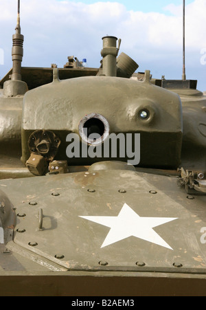 Amerikanische M24 Chaffee Panzer mit 75mm M6 Kanone Hauptbewaffnung, Veteranen der Kriege in Korea und Vietnam. Stockfoto