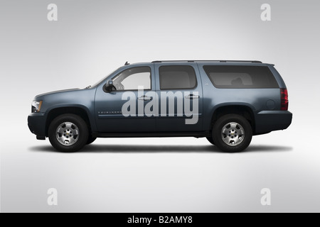 2008 Chevrolet Suburban LT Blau - Fahrer Seitenprofil Stockfoto