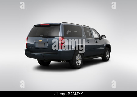 2008 Chevrolet Suburban LT Blau - Winkel Rückansicht Stockfoto