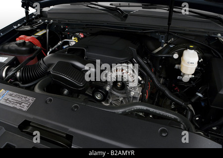 2008 Chevrolet Suburban LT Blau - Motor Stockfoto