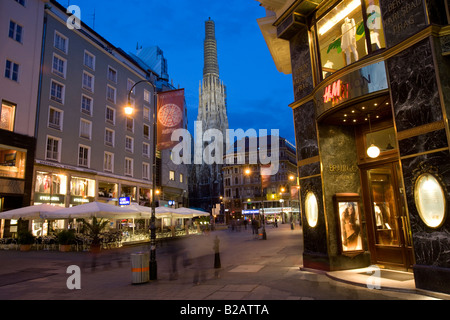 Graben Straße Wien Österreich UNESCO-Welterbe Stockfoto