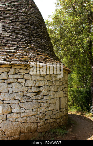 Trockenen Stein Rotunde in die Gärten von Marqueyssac, Frankreich Stockfoto