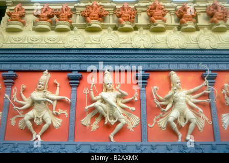 Sri Senpaga Vinayagar hindu Temple, Details, Singapur Stockfoto